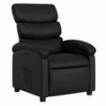 Fauteuil relax, réglable, en similicuir, coloris noir, pour le salon