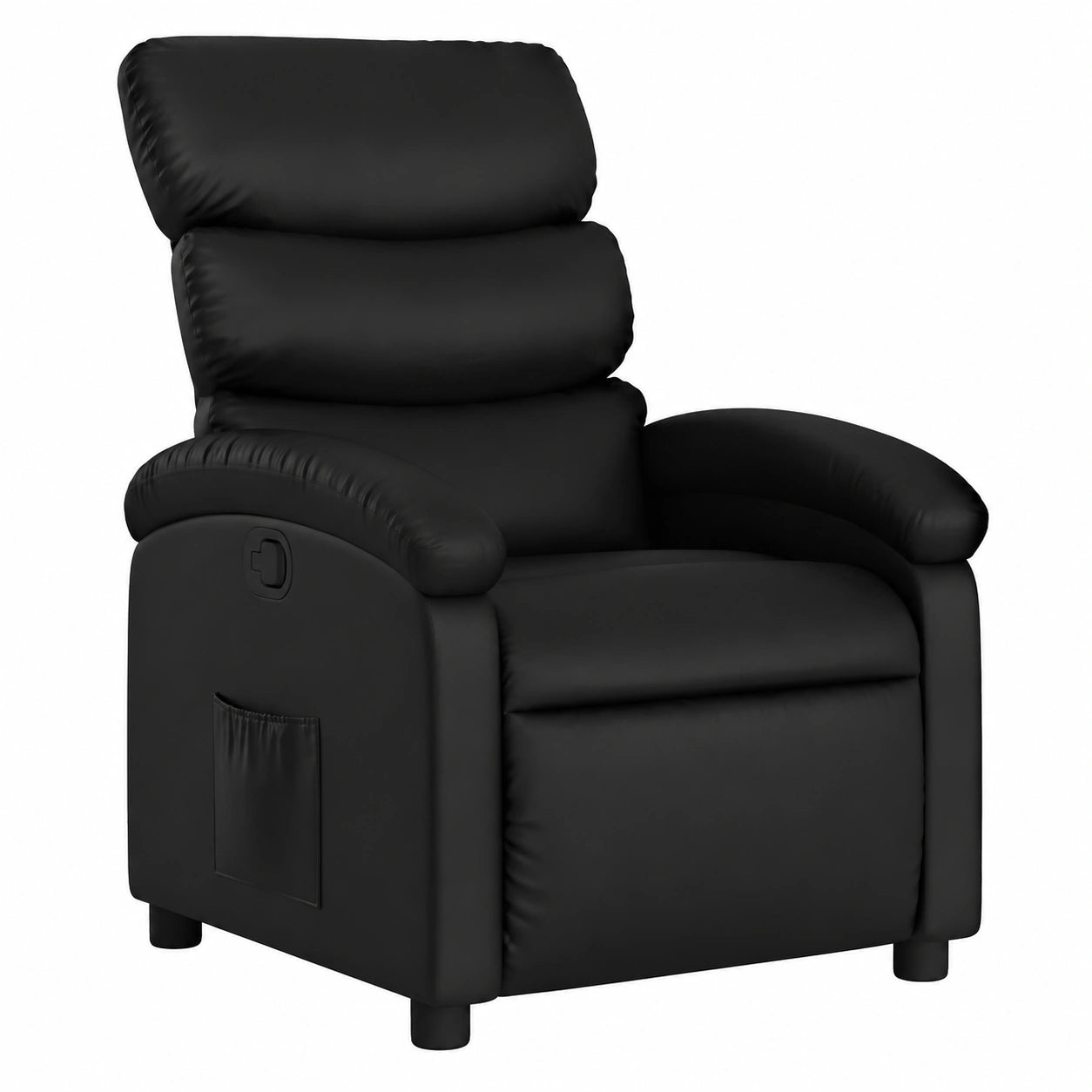 Fauteuil relax, réglable, en similicuir, coloris noir, pour le salon