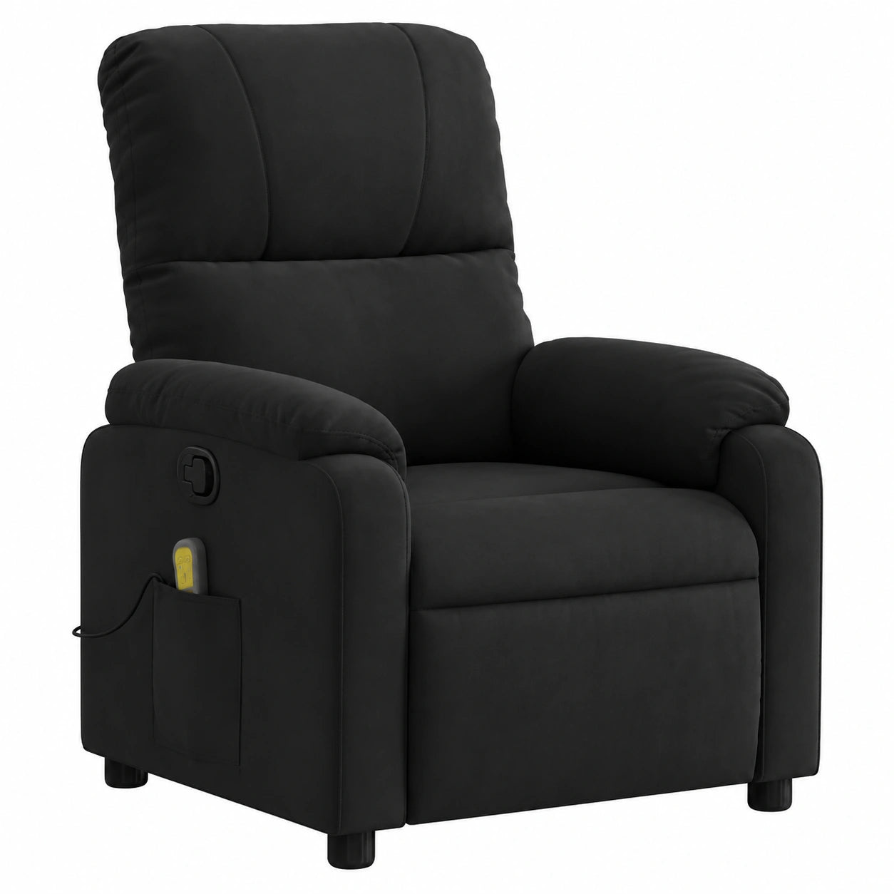 Fauteuil relax, en tissu, coloris noir, pour le salon