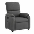 Fauteuil relax, en tissu, coloris gris, pour le salon