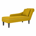 Fauteuil, en velours, rembourré, coloris jaune, pour le salon ou la chambre