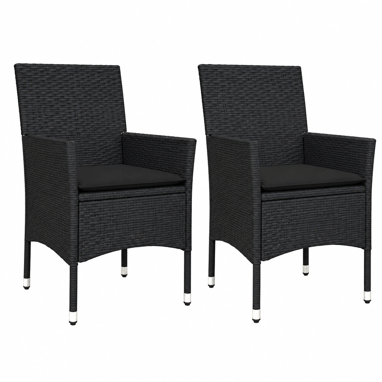 Fauteuil, en résine tressée, coloris noir, pour le salon ou la chambre