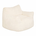 Fauteuil, en velours côtelé, coloris blanc, pour le salon ou la chambre