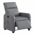 Fauteuil relax, en similicuir, réglable, coloris gris, pour le salon