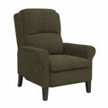 Fauteuil, en cuir, coloris vert, pour le salon ou la chambre