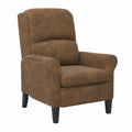 Fauteuil, en cuir, coloris marron, pour le salon ou la chambre