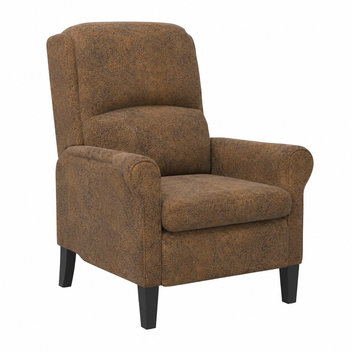 Fauteuil, en cuir, coloris marron, pour le salon ou la chambre