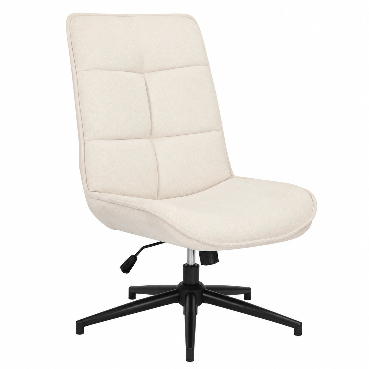 Coiffeuse, pivotant, sur roulettes, en tissu, coloris beige, pour la chambre