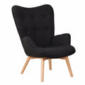 Fauteuil, en tissu, coloris noir, pour le salon ou la chambre