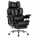 Bureau, en cuir, réglable, coloris noir, pour l’espace de travail
