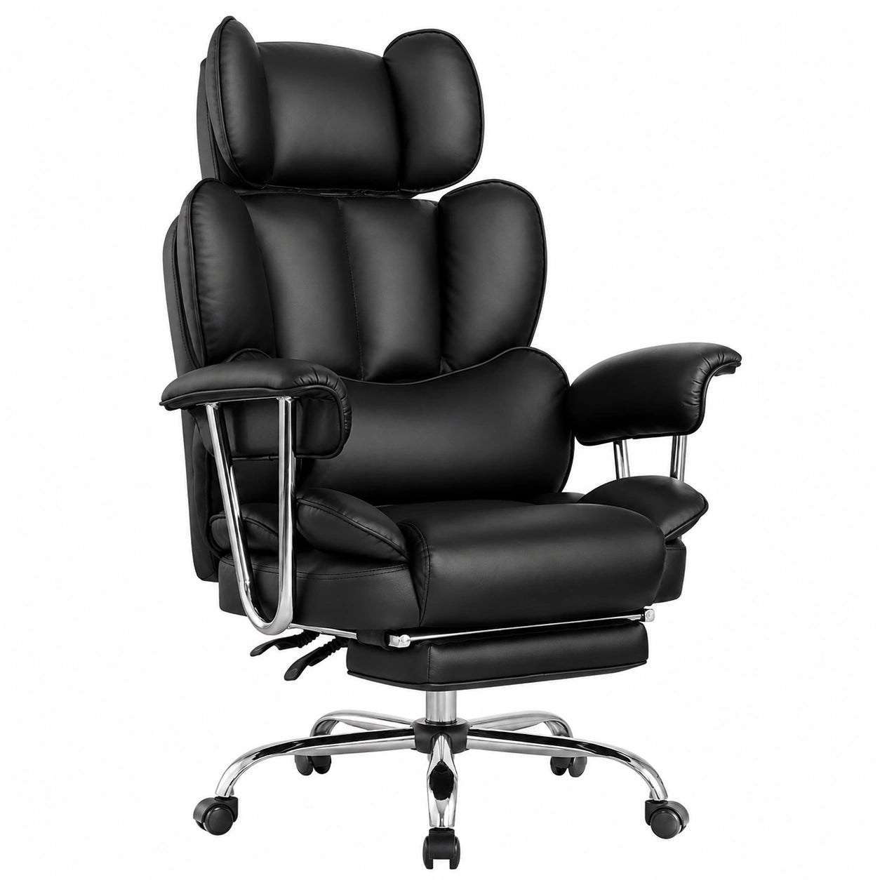 Bureau, en cuir, réglable, coloris noir, pour l’espace de travail
