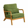 Fauteuil, en velours côtelé, 65 x 80 x 78 cm, coloris vert, pour le salon ou la chambre