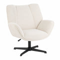 Bureau, pivotant, sur roulettes, en velours côtelé, coloris beige, pour l’espace de travail