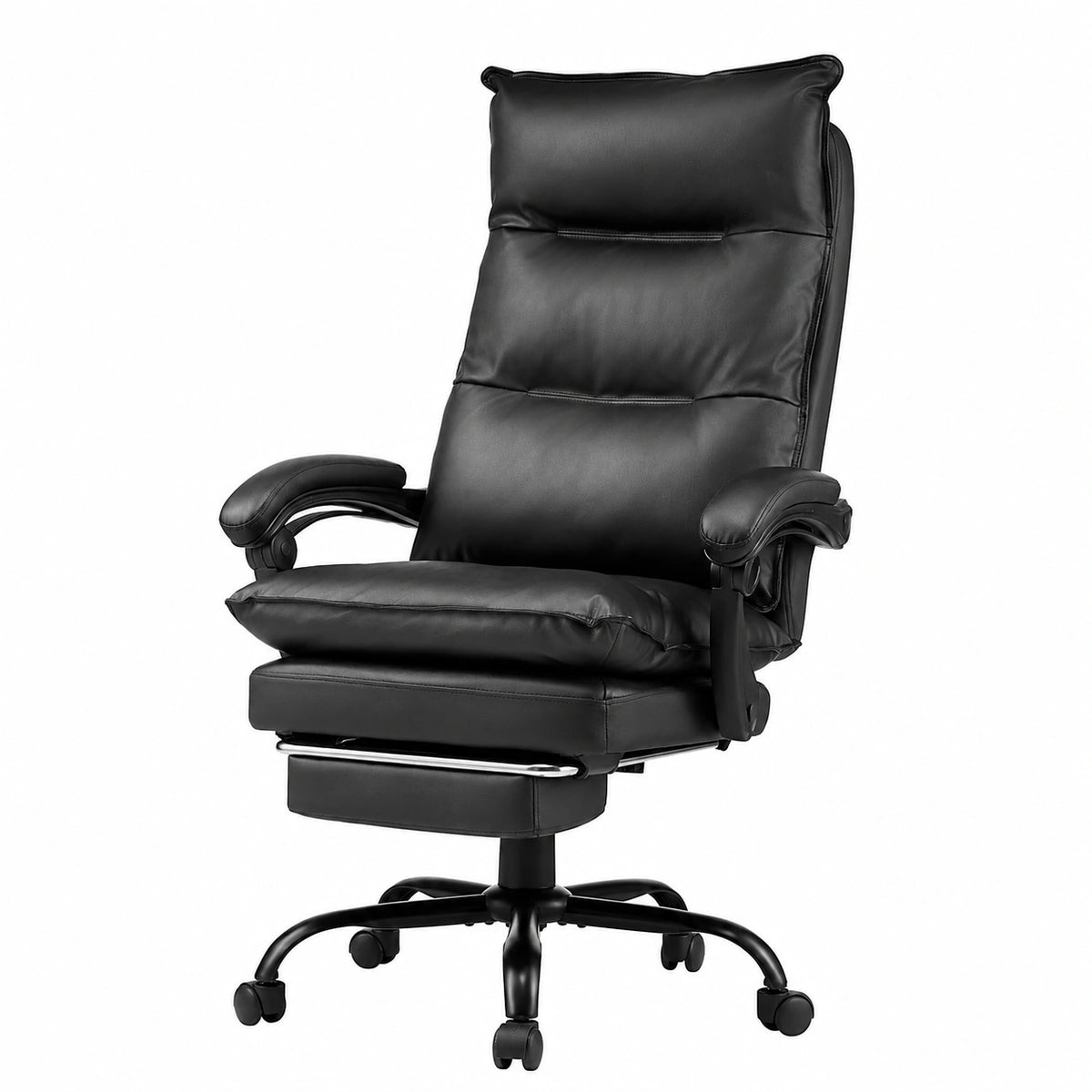 Bureau, réglable, en cuir, coloris noir, pour l’espace de travail