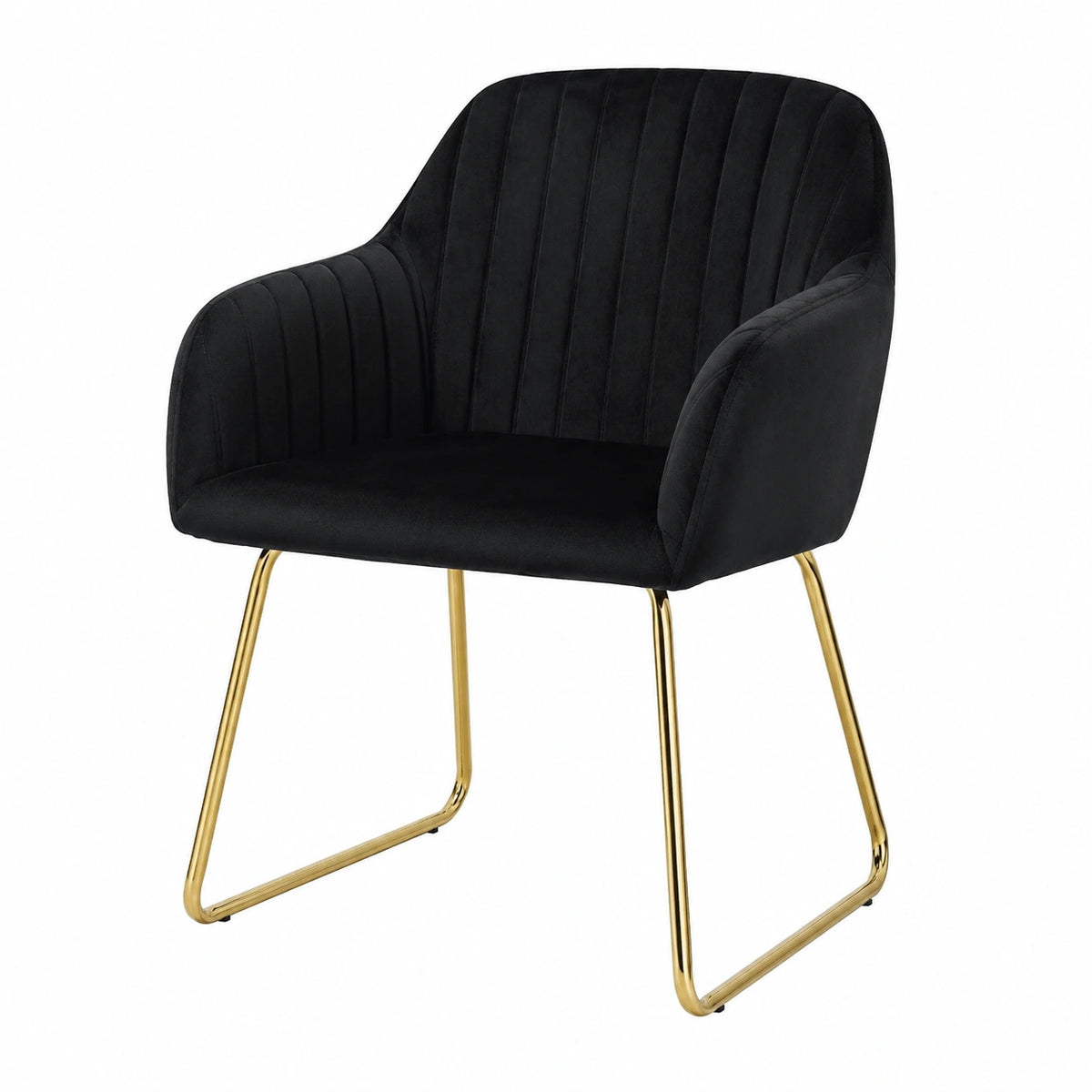 Bureau, rembourré, en métal et velours, coloris noir et doré, pour l’espace de travail