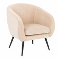 Fauteuil, en velours côtelé, coloris beige, pour le salon ou la chambre