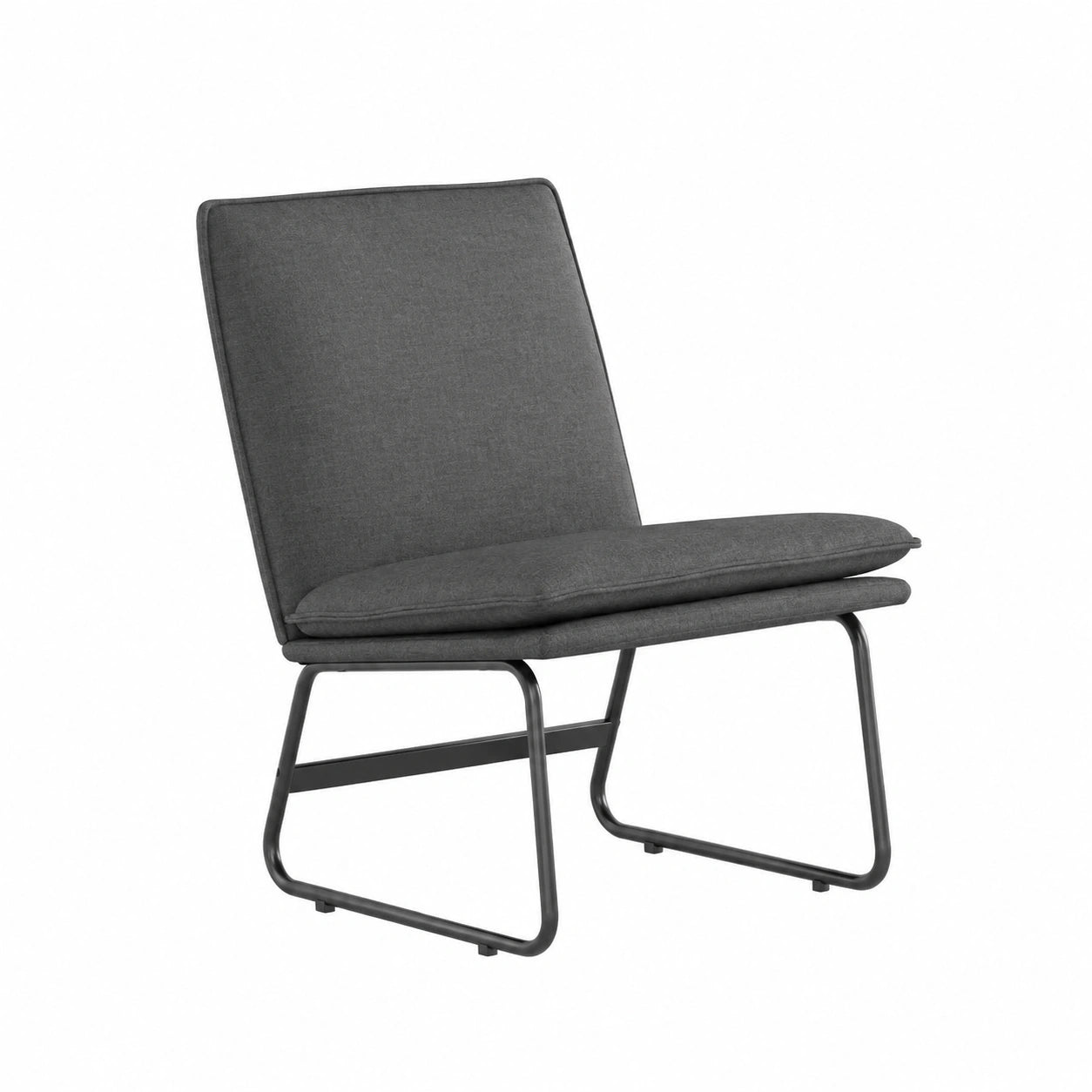 Salon de jardin, en métal et tissu, 52 x 75 x 76 cm, coloris gris, pour la terrasse ou le jardin