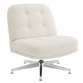Fauteuil, en velours côtelé, coloris blanc, pour le salon ou la chambre