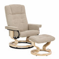 Chaise longue, pivotant, en tissu, coloris beige, pour la terrasse ou le jardin