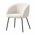 Fauteuil relax, en métal, coloris blanc, pour le salon